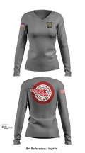 Wichita North Redhawks NG 83064196 Women's Long Sleeve V-neck Shirt - 103