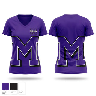 Womens Short Sleeve Vneck Shirt, Middletown, Spirit Store, Teamtime, Team time, sublimation, custom sports apparel, team uniforms, spirit wear, spiritwear, sports uniforms, custom shirts, team store, custom team store, fundraiser sports, apparel fundraiser