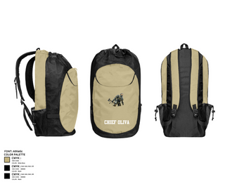 Gear Bag, Chief Oliva, Cross Country, Teamtime, Team time, sublimation, custom sports apparel, team uniforms, spirit wear, spiritwear, sports uniforms, custom shirts, team store, custom team store, fundraiser sports, apparel fundraiser