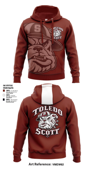 Hoodie, Toledo Scott Bulldogs, Men's Basketball, Teamtime, Team time, sublimation, custom sports apparel, team uniforms, spirit wear, spiritwear, sports uniforms, custom shirts, team store, custom team store, fundraiser sports, apparel fundraiser