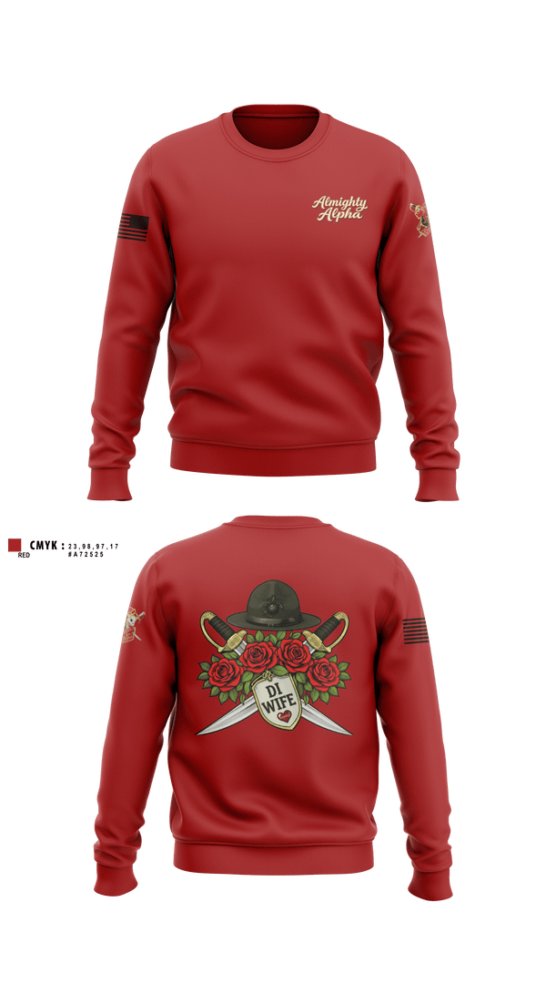 Crew Neck Sweatshirt, Alpha company, Marines, Teamtime, Team time, sublimation, custom sports apparel, team uniforms, spirit wear, spiritwear, sports uniforms, custom shirts, team store, custom team store, fundraiser sports, apparel fundraiser