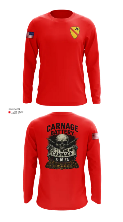 Carnage BTRY, 3-16 FA 36678327 Long Sleeve Performance Shirt 21