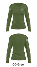 University of Tampa Army ROTC 14047463 Women's Long Sleeve V-neck Shirt - 57