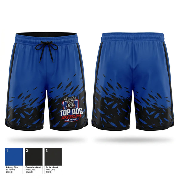 Athletic Shorts With Pockets, Top Dog Wrestling Academy, Wrestling, Teamtime, Team time, sublimation, custom sports apparel, team uniforms, spirit wear, spiritwear, sports uniforms, custom shirts, team store, custom team store, fundraiser sports, apparel fundraiser