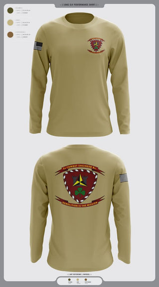 Long Sleeve Performance Shirt, 3d Combat Engineer Battalion, , Teamtime, Team time, sublimation, custom sports apparel, team uniforms, spirit wear, spiritwear, sports uniforms, custom shirts, team store, custom team store, fundraiser sports, apparel fundraiser