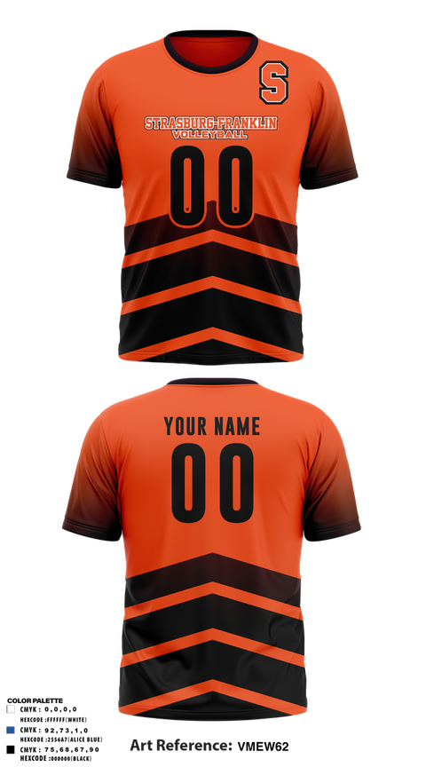 Short Sleeve Performance Shirt, Strasburg-Franklin Volleyball, Women's Volleyball, Teamtime, Team time, sublimation, custom sports apparel, team uniforms, spirit wear, spiritwear, sports uniforms, custom shirts, team store, custom team store, fundraiser sports, apparel fundraiser