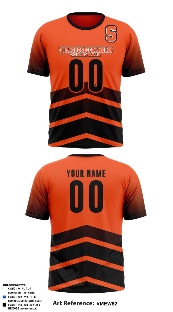 Short Sleeve Performance Shirt, Strasburg-Franklin Volleyball, Women's Volleyball, Teamtime, Team time, sublimation, custom sports apparel, team uniforms, spirit wear, spiritwear, sports uniforms, custom shirts, team store, custom team store, fundraiser sports, apparel fundraiser