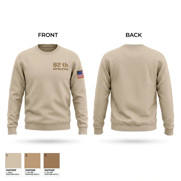 Crew Neck Sweatshirt, 82 th airborne, Army, Teamtime, Team time, sublimation, custom sports apparel, team uniforms, spirit wear, spiritwear, sports uniforms, custom shirts, team store, custom team store, fundraiser sports, apparel fundraiser