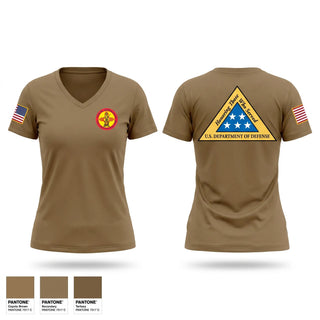 Womens Short Sleeve Vneck Shirt, NMMFH, Army, Teamtime, Team time, sublimation, custom sports apparel, team uniforms, spirit wear, spiritwear, sports uniforms, custom shirts, team store, custom team store, fundraiser sports, apparel fundraiser