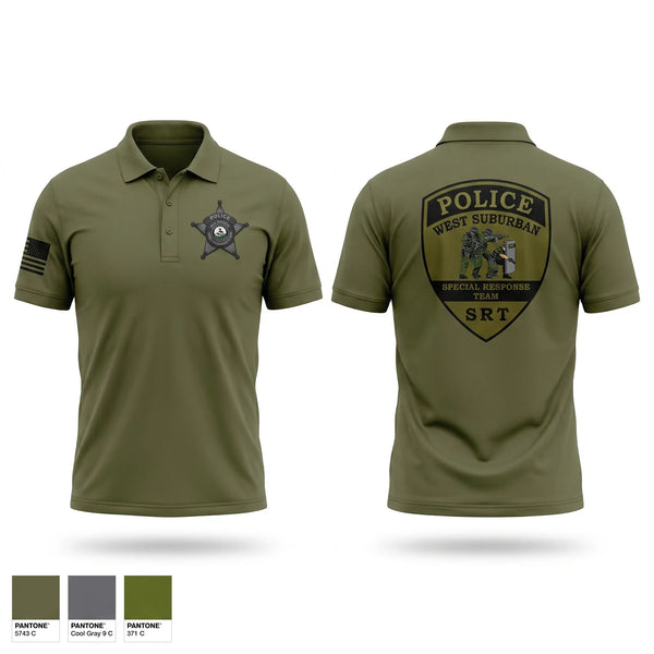 Short Sleeve Performance Polo, West Suburban SRT, Police, Teamtime, Team time, sublimation, custom sports apparel, team uniforms, spirit wear, spiritwear, sports uniforms, custom shirts, team store, custom team store, fundraiser sports, apparel fundraiser