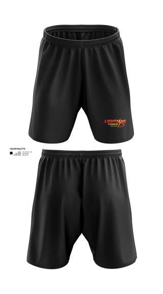 Athletic Shorts With Pockets, Lightning Force Athletics, Track & Field, Teamtime, Team time, sublimation, custom sports apparel, team uniforms, spirit wear, spiritwear, sports uniforms, custom shirts, team store, custom team store, fundraiser sports, apparel fundraiser