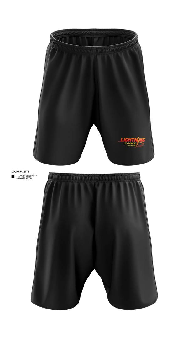 Athletic Shorts With Pockets, Lightning Force Athletics, Track & Field, Teamtime, Team time, sublimation, custom sports apparel, team uniforms, spirit wear, spiritwear, sports uniforms, custom shirts, team store, custom team store, fundraiser sports, apparel fundraiser