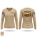 RUN CLUB (PSAB) 26810973 Women's Long Sleeve V-neck Shirt - 1