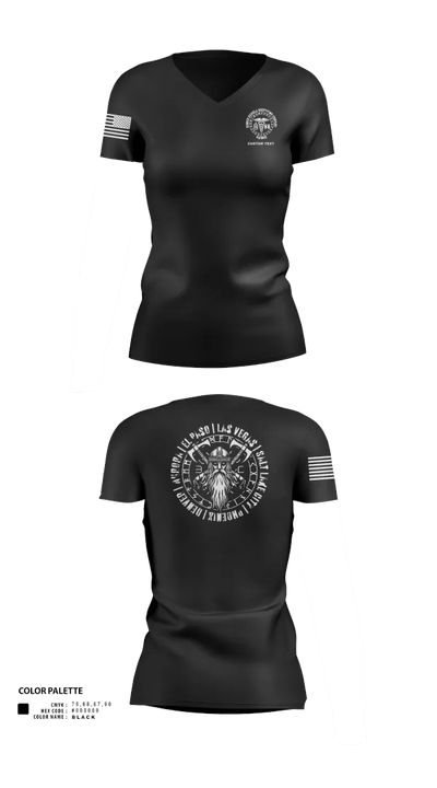 Denver MRCO 92797662 Women's Short Sleeve V-neck Shirt - 21