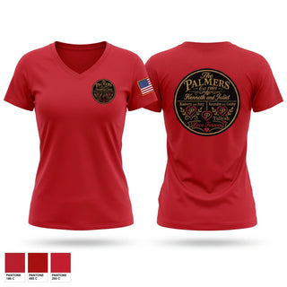 Womens Short Sleeve Vneck Shirt, The Palmers, Army, Teamtime, Team time, sublimation, custom sports apparel, team uniforms, spirit wear, spiritwear, sports uniforms, custom shirts, team store, custom team store, fundraiser sports, apparel fundraiser