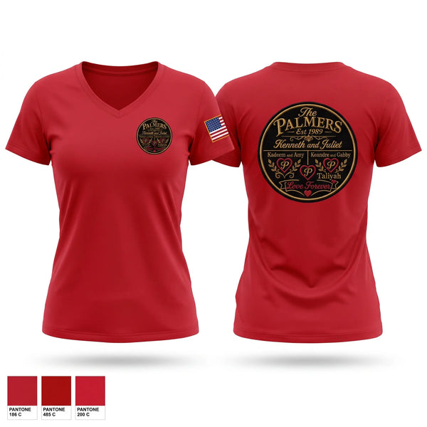 Womens Short Sleeve Vneck Shirt, The Palmers, Army, Teamtime, Team time, sublimation, custom sports apparel, team uniforms, spirit wear, spiritwear, sports uniforms, custom shirts, team store, custom team store, fundraiser sports, apparel fundraiser