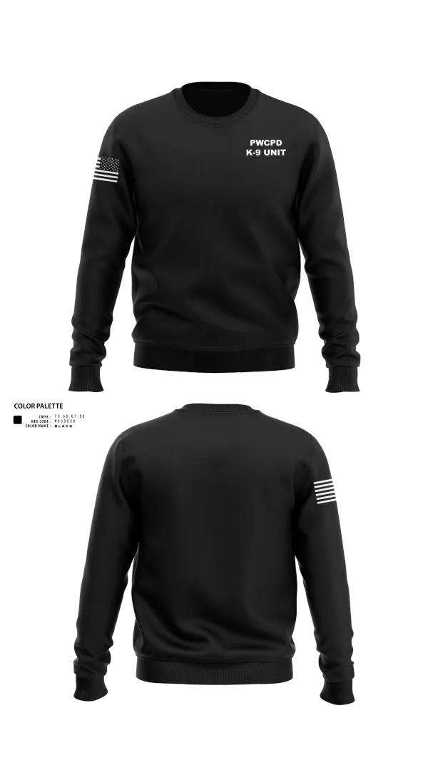 Crew Neck Sweatshirt, PWCPD K-9 unit, , Teamtime, Team time, sublimation, custom sports apparel, team uniforms, spirit wear, spiritwear, sports uniforms, custom shirts, team store, custom team store, fundraiser sports, apparel fundraiser