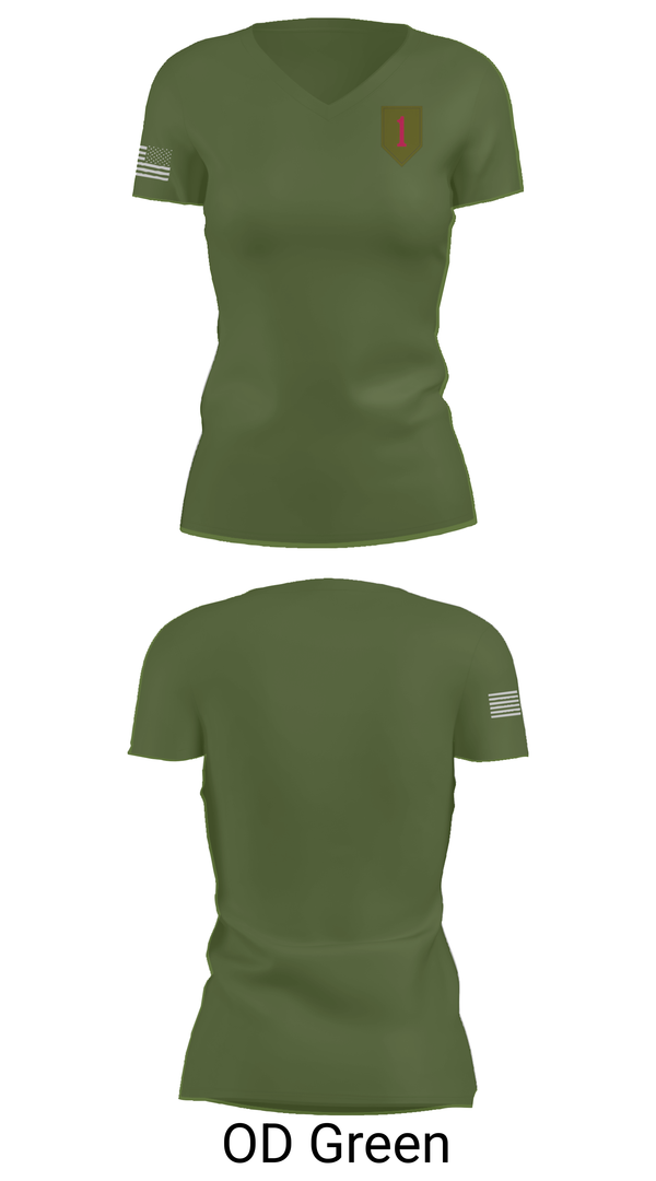 Womens Short Sleeve Vneck Shirt, 1st Infantry Division, Army, Teamtime, Team time, sublimation, custom sports apparel, team uniforms, spirit wear, spiritwear, sports uniforms, custom shirts, team store, custom team store, fundraiser sports, apparel fundraiser