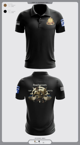 Short Sleeve Performance Polo, 126th PLS Co, , Teamtime, Team time, sublimation, custom sports apparel, team uniforms, spirit wear, spiritwear, sports uniforms, custom shirts, team store, custom team store, fundraiser sports, apparel fundraiser