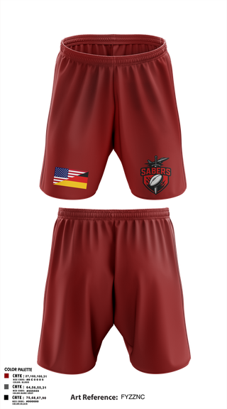 Athletic Shorts With Pockets, Saber Rugby, Rugby, Teamtime, Team time, sublimation, custom sports apparel, team uniforms, spirit wear, spiritwear, sports uniforms, custom shirts, team store, custom team store, fundraiser sports, apparel fundraiser