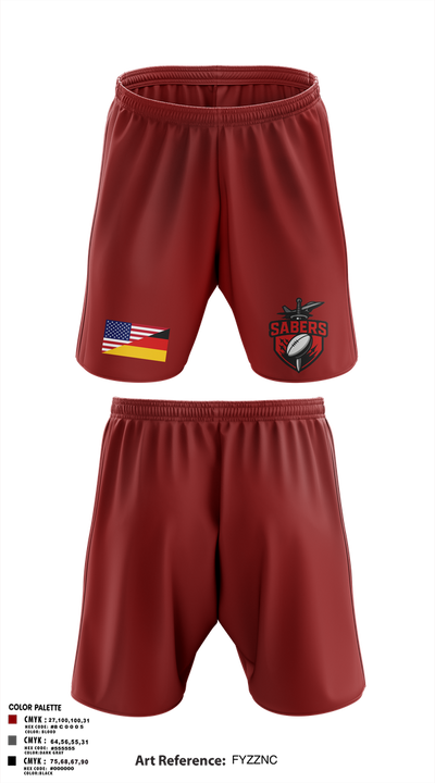 Saber Rugby 88389897 Athletic Shorts With Pockets - 1