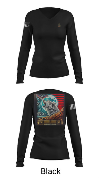 Womens Long Sleeve Vneck Shirt, 1st Combat Readiness Regiment, , Teamtime, Team time, sublimation, custom sports apparel, team uniforms, spirit wear, spiritwear, sports uniforms, custom shirts, team store, custom team store, fundraiser sports, apparel fundraiser