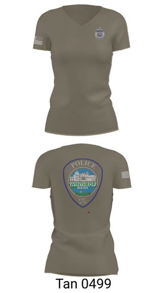 Womens Short Sleeve Vneck Shirt, Winthrop Police Department, Police, Teamtime, Team time, sublimation, custom sports apparel, team uniforms, spirit wear, spiritwear, sports uniforms, custom shirts, team store, custom team store, fundraiser sports, apparel fundraiser