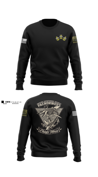 Crew Neck Sweatshirt, MES PACNORWEST HVU  Chiefs Mess, Navy, Teamtime, Team time, sublimation, custom sports apparel, team uniforms, spirit wear, spiritwear, sports uniforms, custom shirts, team store, custom team store, fundraiser sports, apparel fundraiser