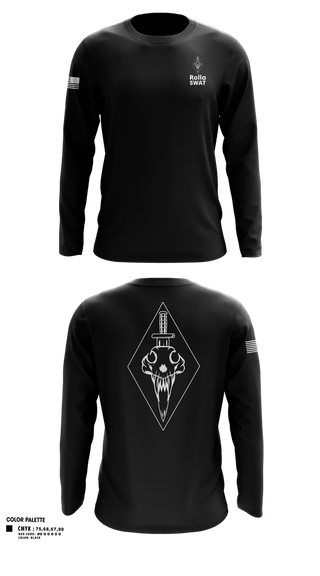 Long Sleeve Performance Shirt, Rolla SWAT, Police, Teamtime, Team time, sublimation, custom sports apparel, team uniforms, spirit wear, spiritwear, sports uniforms, custom shirts, team store, custom team store, fundraiser sports, apparel fundraiser