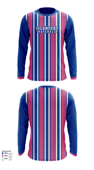 Long Sleeve Performance Shirt, Islanders, Baseball, Teamtime, Team time, sublimation, custom sports apparel, team uniforms, spirit wear, spiritwear, sports uniforms, custom shirts, team store, custom team store, fundraiser sports, apparel fundraiser