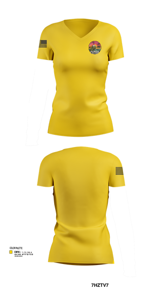 Womens Short Sleeve Vneck Shirt, USSOUTHCOM FCPOA, , Teamtime, Team time, sublimation, custom sports apparel, team uniforms, spirit wear, spiritwear, sports uniforms, custom shirts, team store, custom team store, fundraiser sports, apparel fundraiser