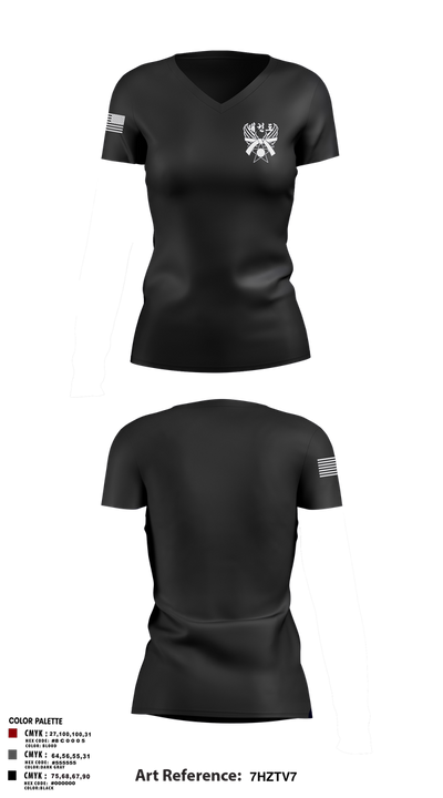 319th IEW Women's Short Sleeve V-neck Shirt - 3