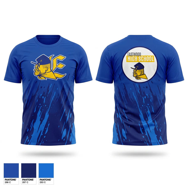 Soft Poly Tee Cotton Like Feel, Eastwood High School, Cross Country, Teamtime, Team time, sublimation, custom sports apparel, team uniforms, spirit wear, spiritwear, sports uniforms, custom shirts, team store, custom team store, fundraiser sports, apparel fundraiser