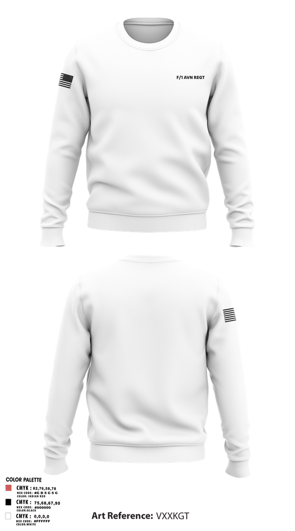 Crew Neck Sweatshirt, F/1 AVN REGT, , Teamtime, Team time, sublimation, custom sports apparel, team uniforms, spirit wear, spiritwear, sports uniforms, custom shirts, team store, custom team store, fundraiser sports, apparel fundraiser