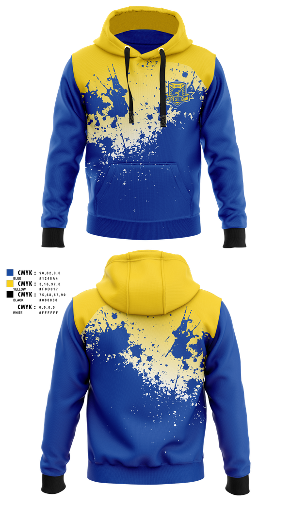 Hoodie, Port St John United Soccer Club, Men's Soccer, Teamtime, Team time, sublimation, custom sports apparel, team uniforms, spirit wear, spiritwear, sports uniforms, custom shirts, team store, custom team store, fundraiser sports, apparel fundraiser