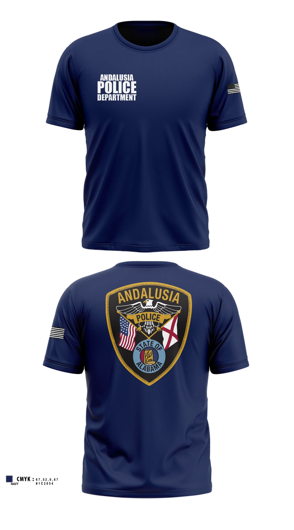 Short Sleeve Performance Shirt, Andalusia Police Department, Police, Teamtime, Team time, sublimation, custom sports apparel, team uniforms, spirit wear, spiritwear, sports uniforms, custom shirts, team store, custom team store, fundraiser sports, apparel fundraiser