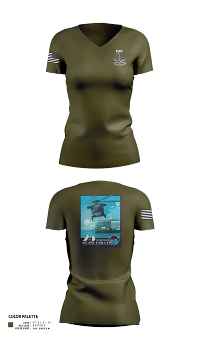 HSC 25 65126261 Women's Short Sleeve V-neck Shirt - 23