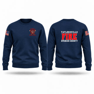 Crew Neck Sweatshirt, Taylorsville-Spencer County Fire District, Fire Department, Teamtime, Team time, sublimation, custom sports apparel, team uniforms, spirit wear, spiritwear, sports uniforms, custom shirts, team store, custom team store, fundraiser sports, apparel fundraiser
