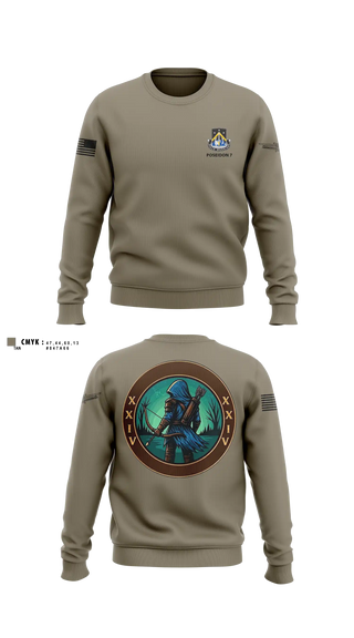 Crew Neck Sweatshirt, 24TH MDSB, Army, Teamtime, Team time, sublimation, custom sports apparel, team uniforms, spirit wear, spiritwear, sports uniforms, custom shirts, team store, custom team store, fundraiser sports, apparel fundraiser