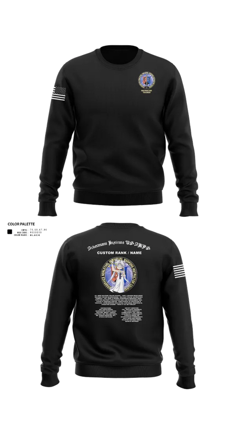 Crew Neck Sweatshirt, Fort Leonard Wood Basic Military Police Schoolhouse Instructors & Faculty, , Teamtime, Team time, sublimation, custom sports apparel, team uniforms, spirit wear, spiritwear, sports uniforms, custom shirts, team store, custom team store, fundraiser sports, apparel fundraiser
