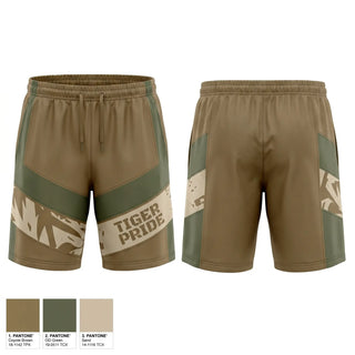 Athletic Shorts With Pockets, tiger battalion, Army, Teamtime, Team time, sublimation, custom sports apparel, team uniforms, spirit wear, spiritwear, sports uniforms, custom shirts, team store, custom team store, fundraiser sports, apparel fundraiser