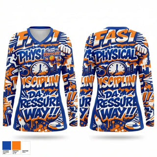 Womens Long Sleeve Vneck Shirt, Team Pressure, Men's Basketball, Teamtime, Team time, sublimation, custom sports apparel, team uniforms, spirit wear, spiritwear, sports uniforms, custom shirts, team store, custom team store, fundraiser sports, apparel fundraiser