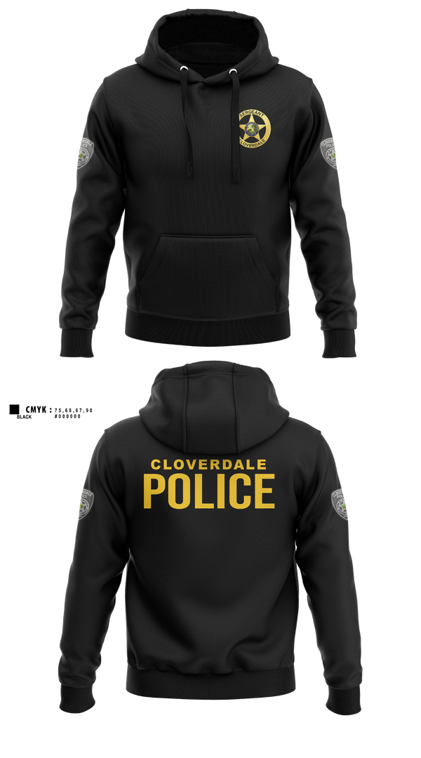 Hoodie, Cloverdale police department, Police, Teamtime, Team time, sublimation, custom sports apparel, team uniforms, spirit wear, spiritwear, sports uniforms, custom shirts, team store, custom team store, fundraiser sports, apparel fundraiser