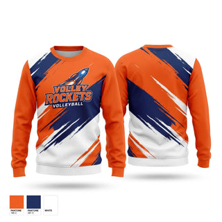 Crew Neck Sweatshirt, Volley Rockets, Women's Volleyball, Teamtime, Team time, sublimation, custom sports apparel, team uniforms, spirit wear, spiritwear, sports uniforms, custom shirts, team store, custom team store, fundraiser sports, apparel fundraiser