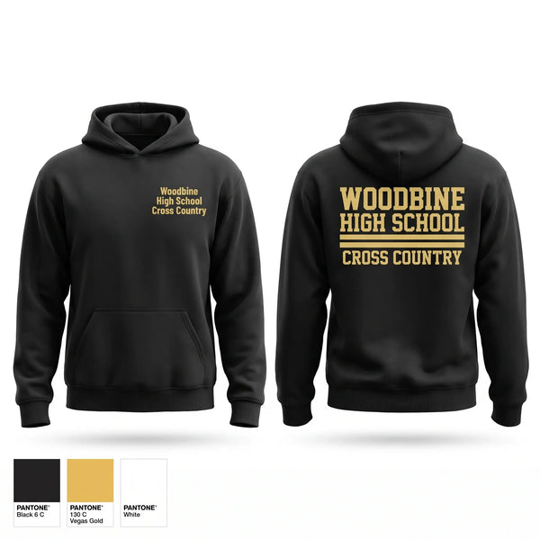 Hoodie, Woodbine High School Cross Country, Cross Country, Teamtime, Team time, sublimation, custom sports apparel, team uniforms, spirit wear, spiritwear, sports uniforms, custom shirts, team store, custom team store, fundraiser sports, apparel fundraiser