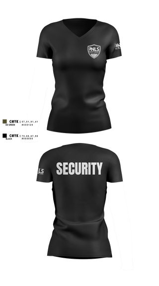 Womens Short Sleeve Vneck Shirt, Next Level Security LLC, , Teamtime, Team time, sublimation, custom sports apparel, team uniforms, spirit wear, spiritwear, sports uniforms, custom shirts, team store, custom team store, fundraiser sports, apparel fundraiser