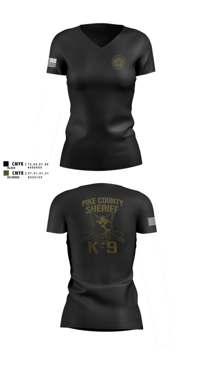 Pike County Sheriff’s Department 45157543 Women's Short Sleeve V-neck Shirt - 105