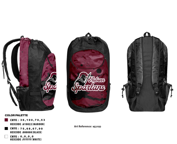 Gear Bag, Auburn Spartans, , Teamtime, Team time, sublimation, custom sports apparel, team uniforms, spirit wear, spiritwear, sports uniforms, custom shirts, team store, custom team store, fundraiser sports, apparel fundraiser