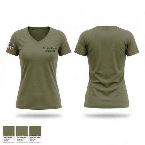 Womens Short Sleeve Vneck Shirt, 7th Munitions Squadron, Air Force, Teamtime, Team time, sublimation, custom sports apparel, team uniforms, spirit wear, spiritwear, sports uniforms, custom shirts, team store, custom team store, fundraiser sports, apparel fundraiser
