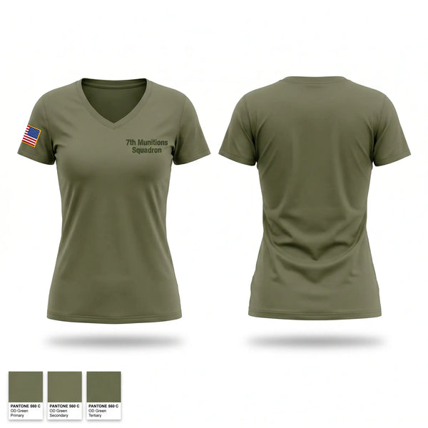 Womens Short Sleeve Vneck Shirt, 7th Munitions Squadron, Air Force, Teamtime, Team time, sublimation, custom sports apparel, team uniforms, spirit wear, spiritwear, sports uniforms, custom shirts, team store, custom team store, fundraiser sports, apparel fundraiser